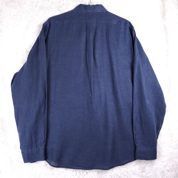 Vintage 90s Polo Ralph Lauren Dark Blue Classic Fit Long Sleeve Red Pony XXL - Picture 10 of 10